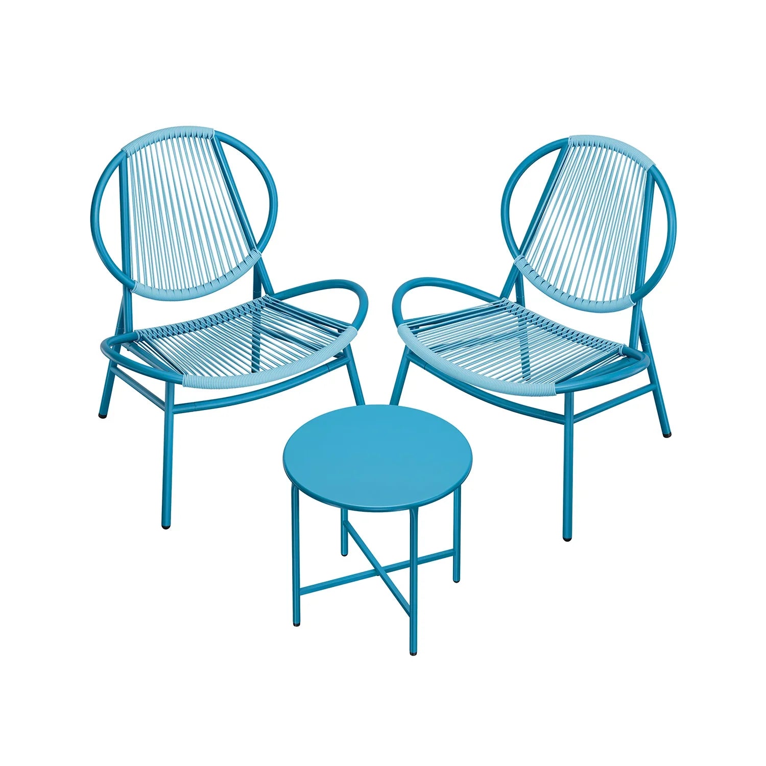 Conjunto Muebles de Jardín Sillas Acapulco Mesa Auxiliar y Sillas