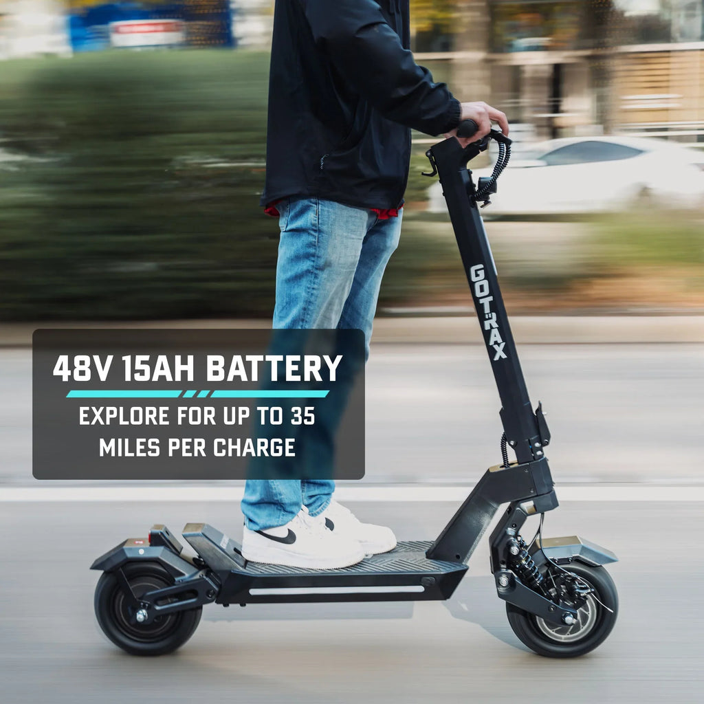 2025 GOTRAX GX1 Patinete Eléctrico de Doble Motor – Patinete Todo Terreno de Alto Rendimiento para Adultos, Velocidad Máxima 64 km/h