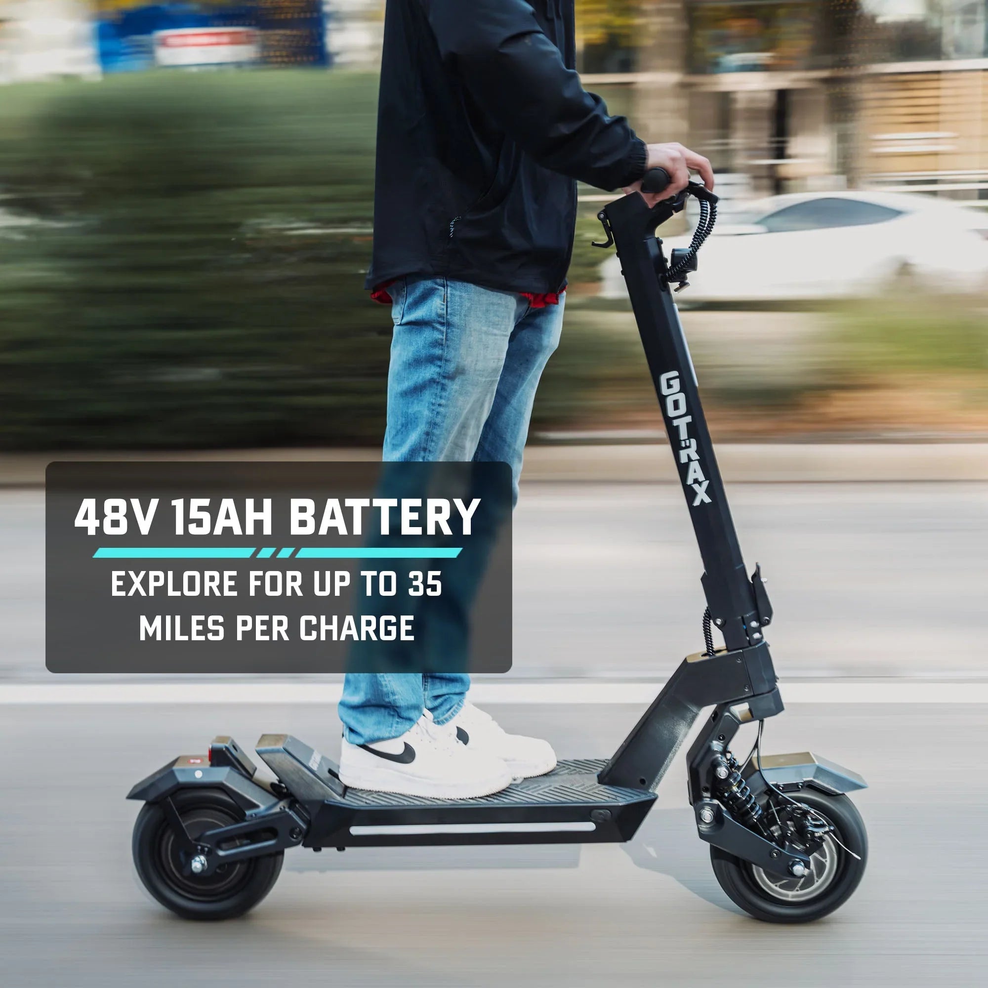2025 GOTRAX GX1 Patinete Eléctrico de Doble Motor – Patinete Todo Terreno de Alto Rendimiento para Adultos, Velocidad Máxima 64 km/h