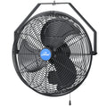 2025 Ventilador mural iLIVING de 14" con velocidad variable, resistente a la intemperie para interior/exterior, calidad industrial para veranda, invernadero, garaje, taller y rampa de carga, 2473 CFM, color negro