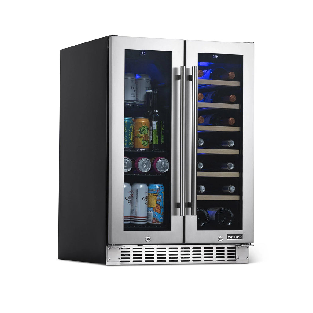 2025 Newair® Refrigerador Premium para Bebidas Empotrable de Doble Zona – 58 Latas y 18 Botellas – 24"