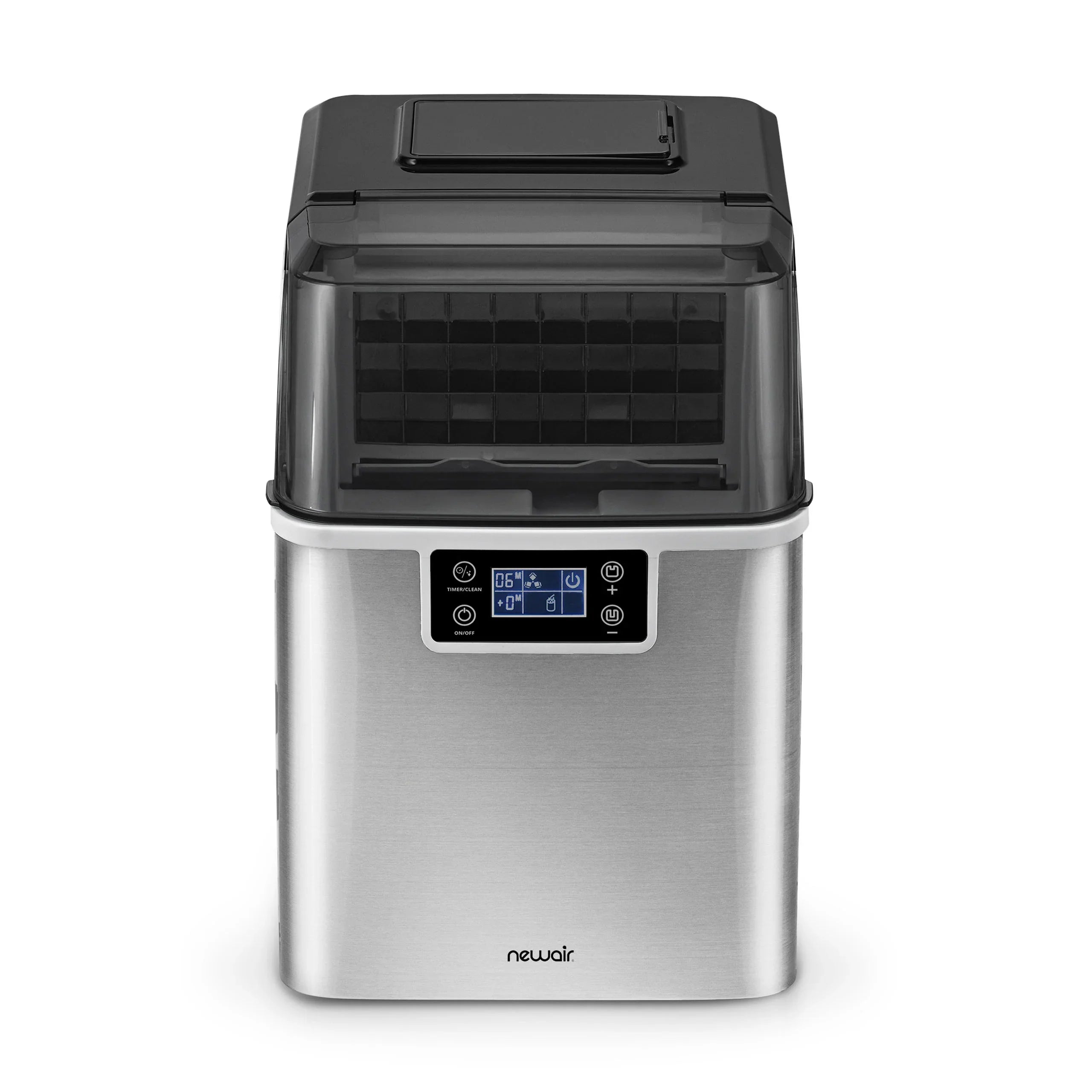 2025 Máquina de hielo de mostrador Newair® – Hielo transparente, 20 kg/día – Acero inoxidable