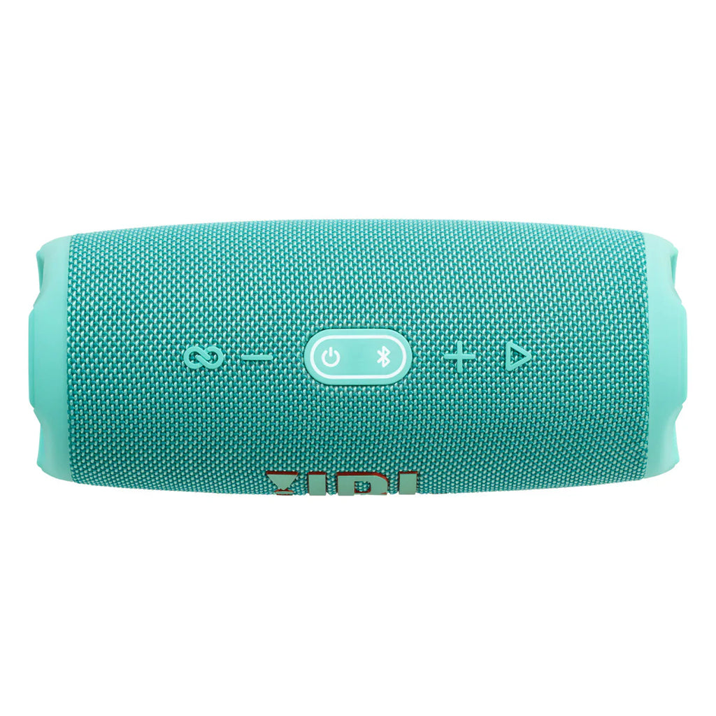 2025 Altavoz Bluetooth portátil resistente al agua JBL Charge 5 con Powerbank – Par (Negro/Teal)