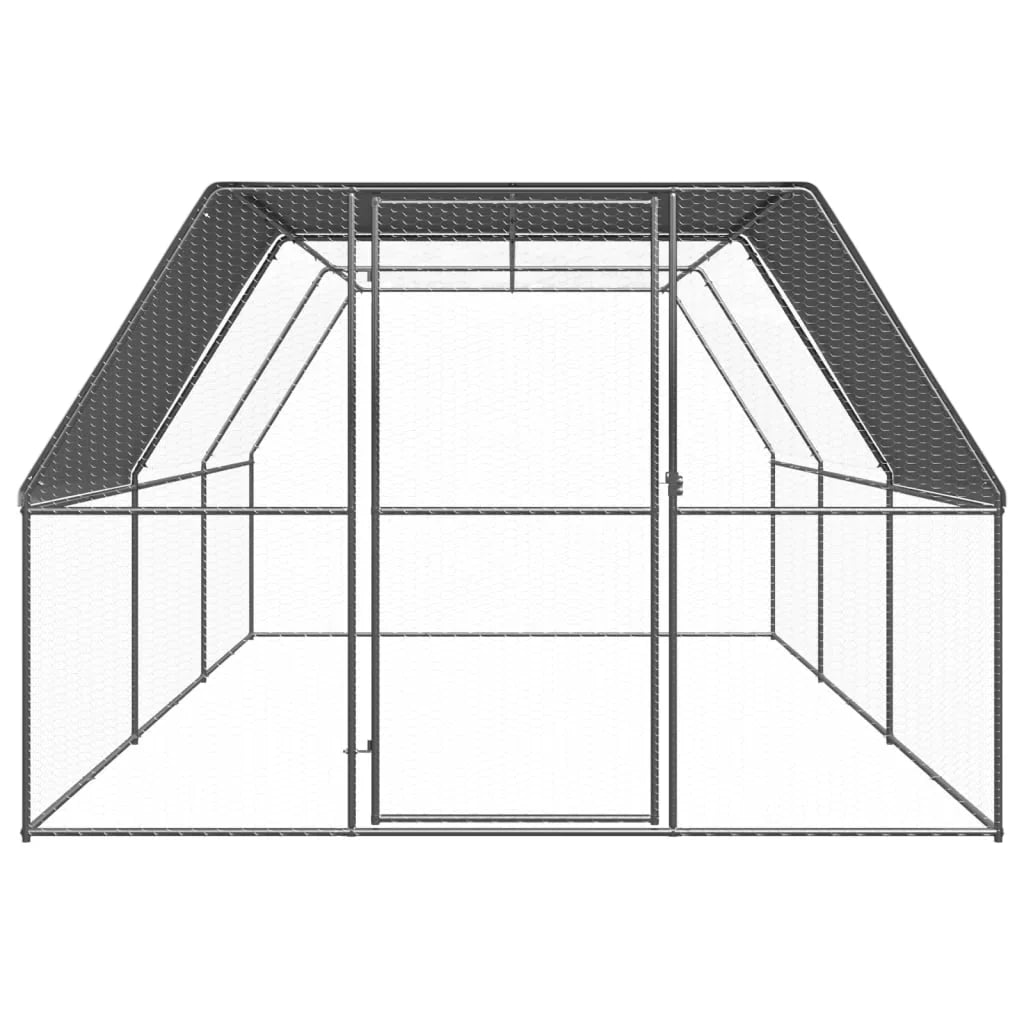 2025 Jaula para gallinas de acero 3 x 6 x 2 m – Recinto exterior seguro para aves de corral y pequeños animales