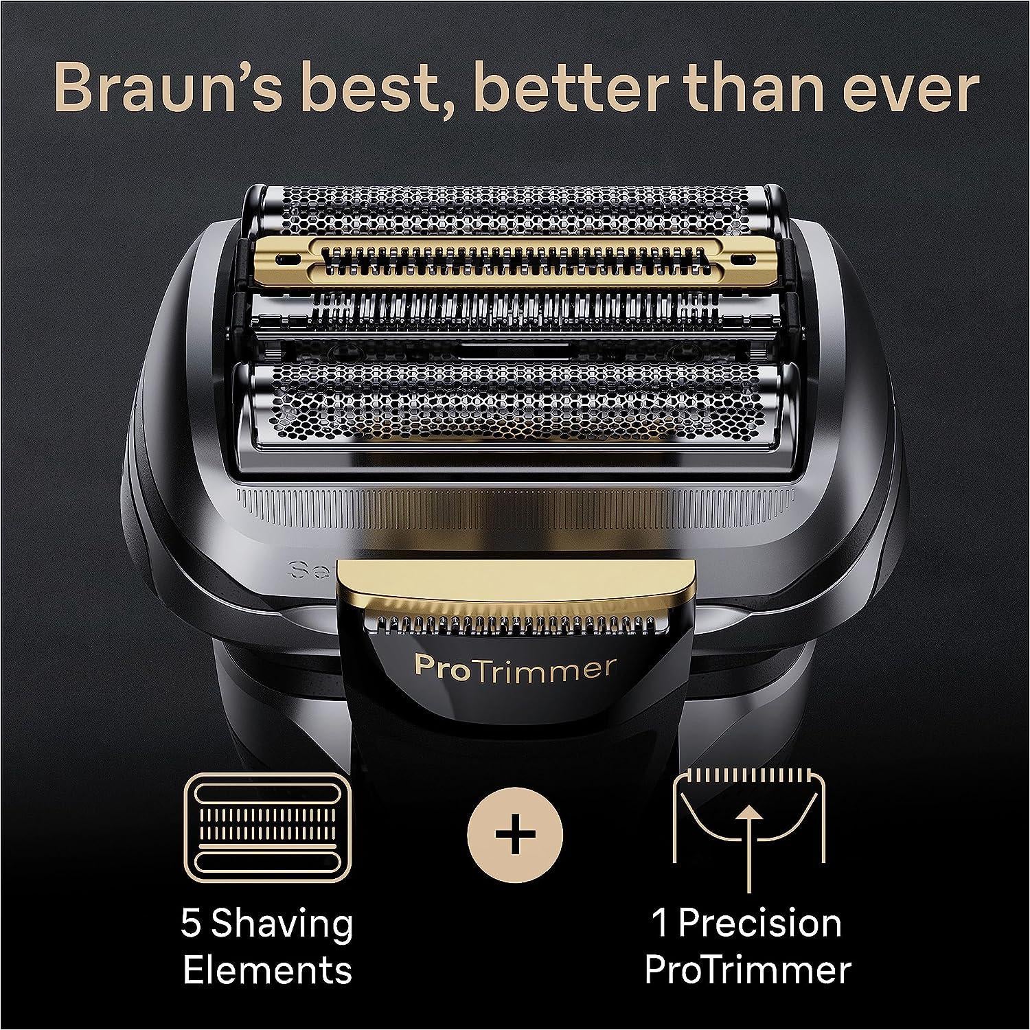 2025 Afeitadora Braun Series 9 Pro+ 9477cc – Afeitado en seco y húmedo con SmartCare Center 5 en 1 y PowerCase, plateado