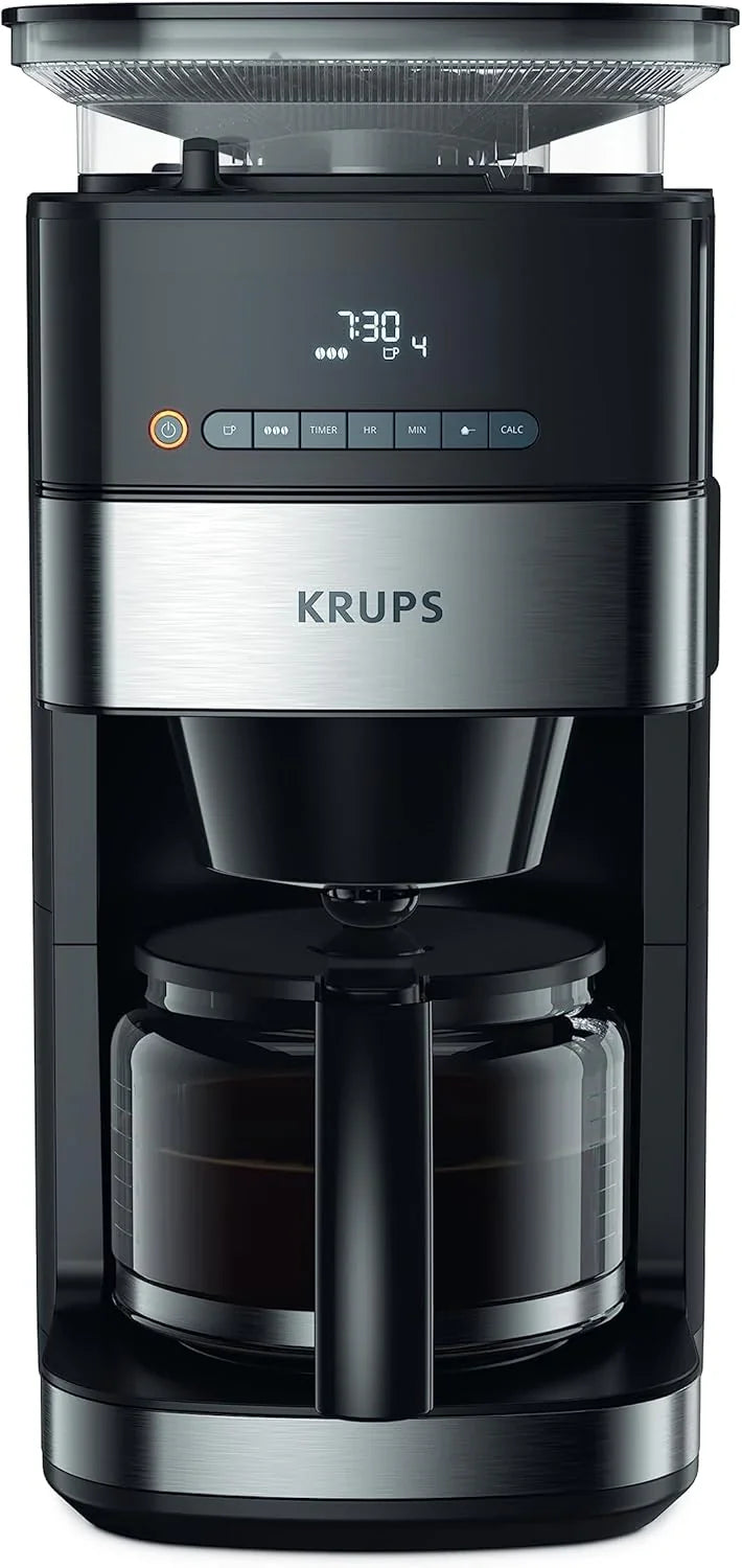 2025 Krups Grind and Brew KM8328 Cafetera de Filtro con Molinillo, 1.25 L, 10–15 Tazas