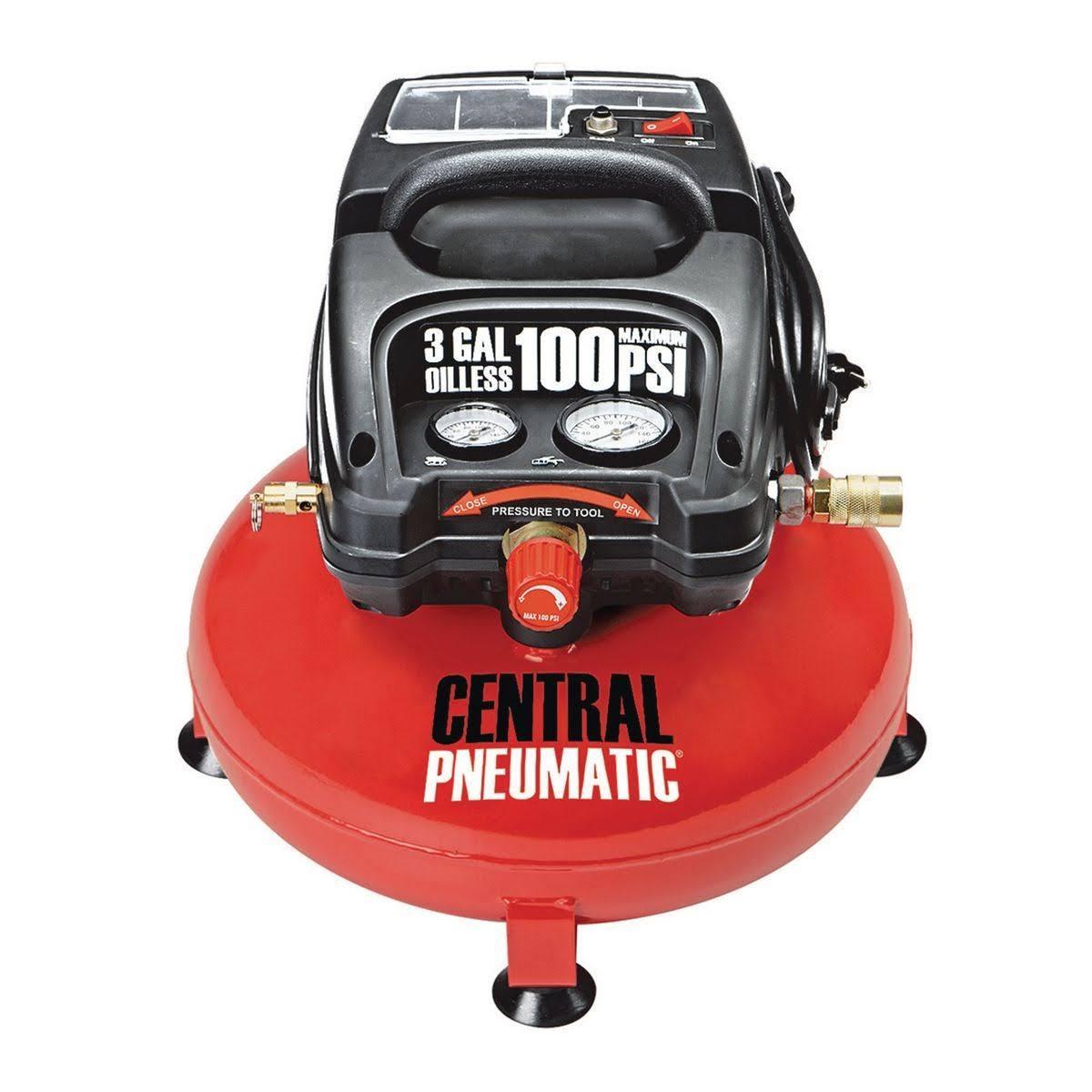 2025 Compresor de Aire Pancake Sin Aceite de 3 Galones y 100 PSI, 1/3 HP