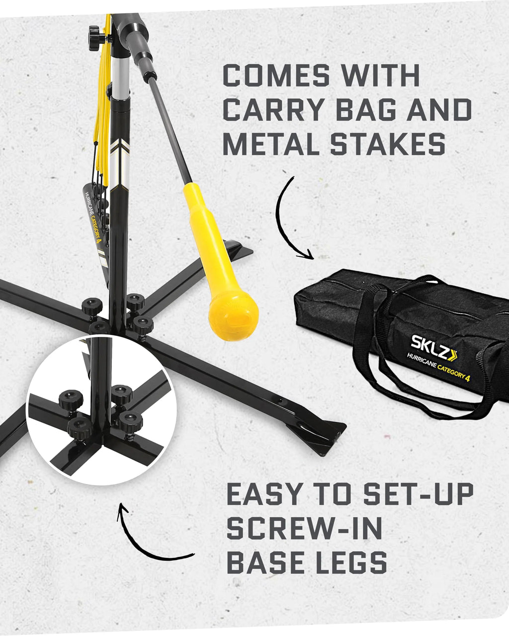 2025 Entrenador de Bateo SKLZ Hurricane para Baseball y Softball