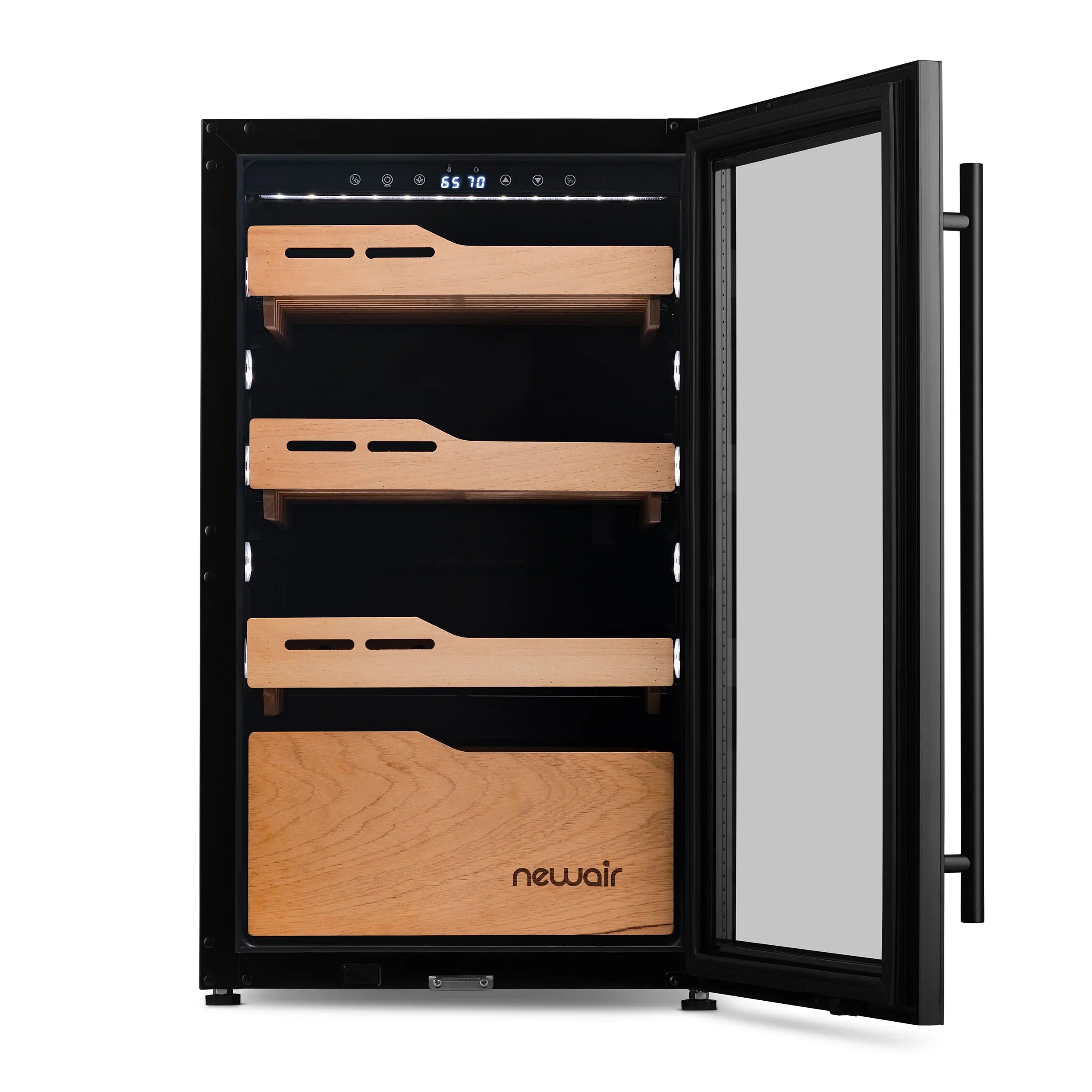 2025 Humidor eléctrico para puros Newair®, capacidad para 840 puros, empotrable
