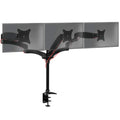 2025 Duronic Soporte para Monitor DM553 | Soporte triple para escritorio PC | NEGRO | Aluminio | Altura ajustable | Para tres pantallas LED/LCD de 15-27 pulgadas | Compatible con VESA 75/100 | Capacidad de 5 kg por pantalla