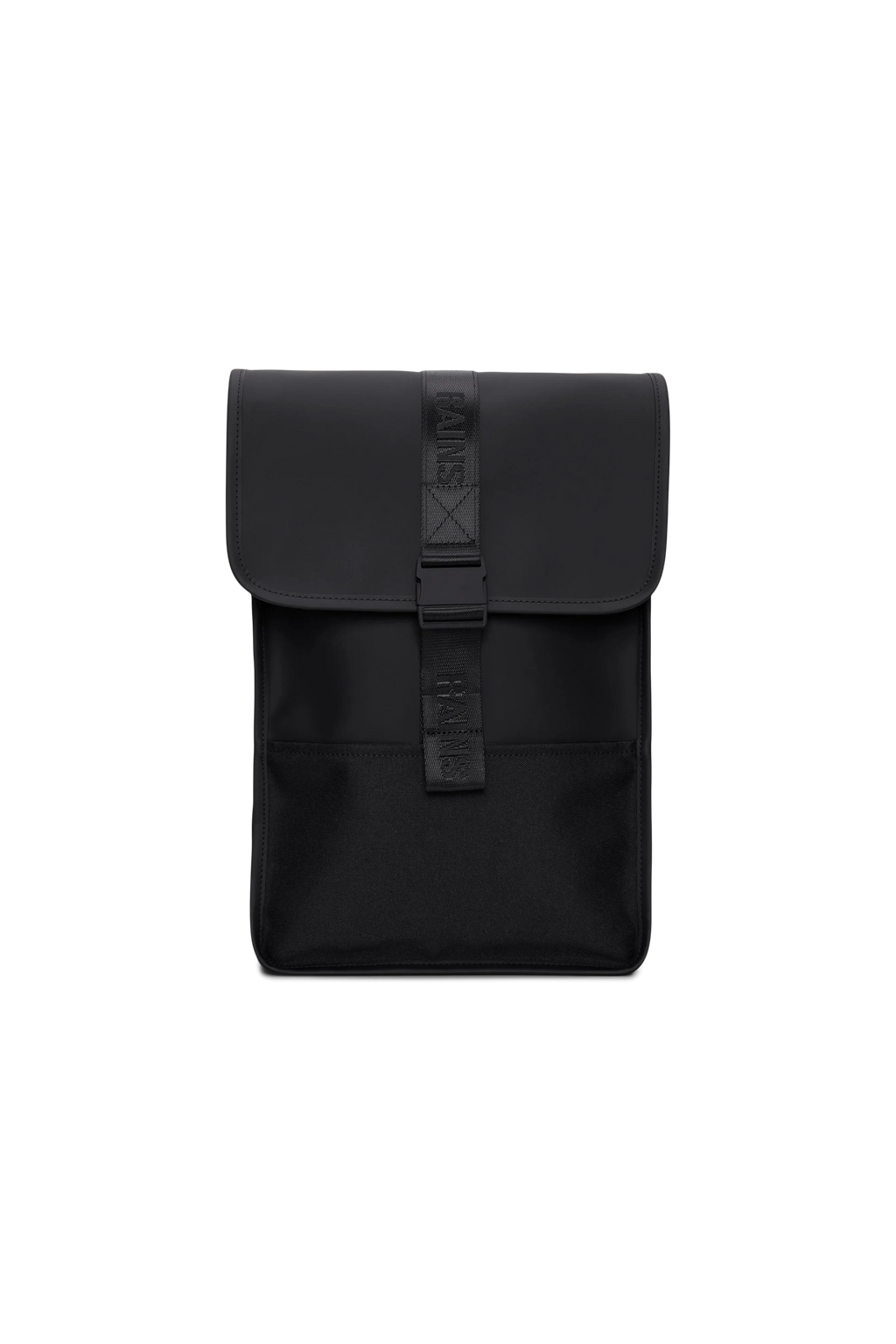 2025 Trail Backpack Mini – Mochila de Día Repelente al Agua (15") con Solapa y Hebilla de Goma – Tejido PU – Compartimento Acolchado para Portátil