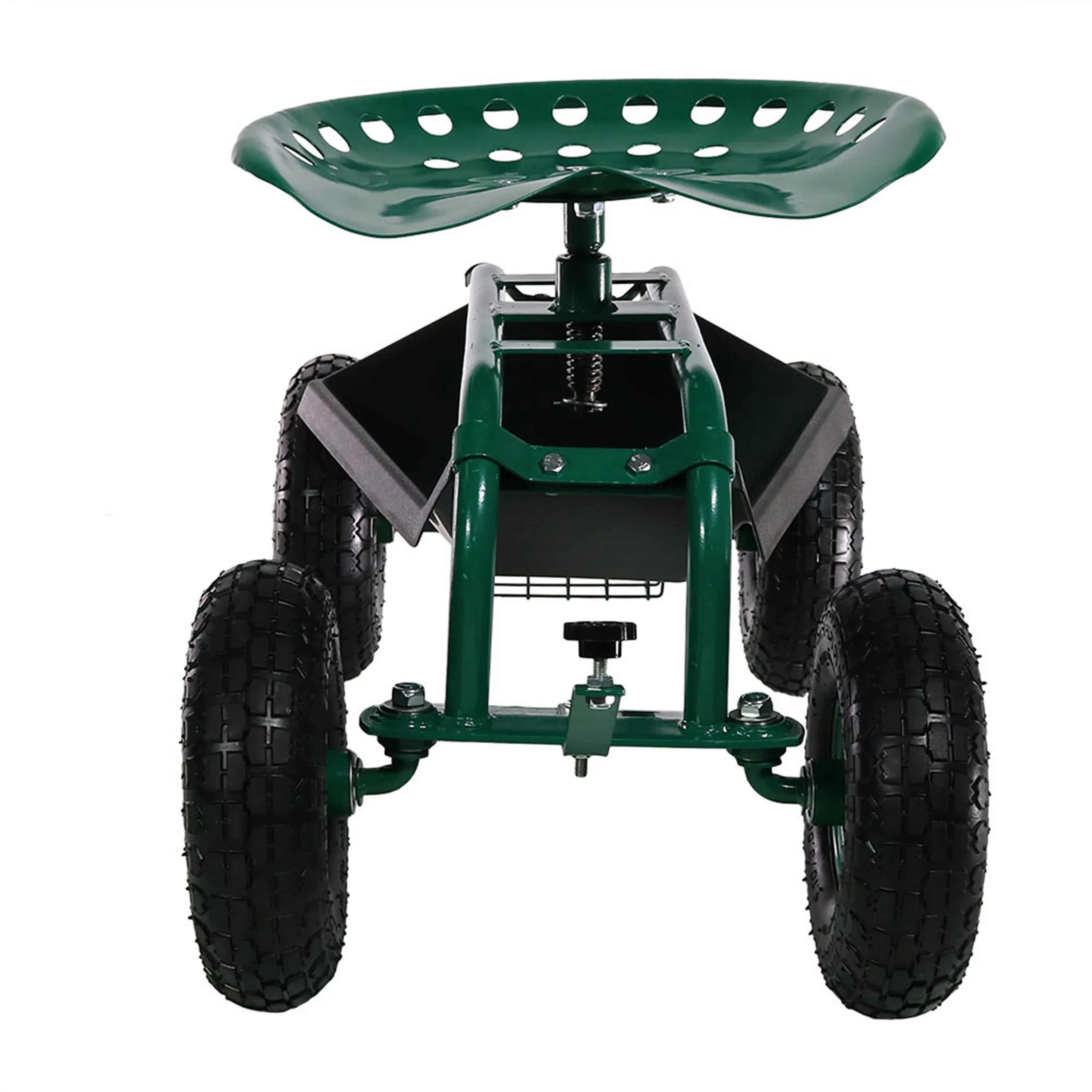 2025 Carrito de Jardín Rodante Sunnydaze con Asiento de Trabajo y Manillar de Dirección