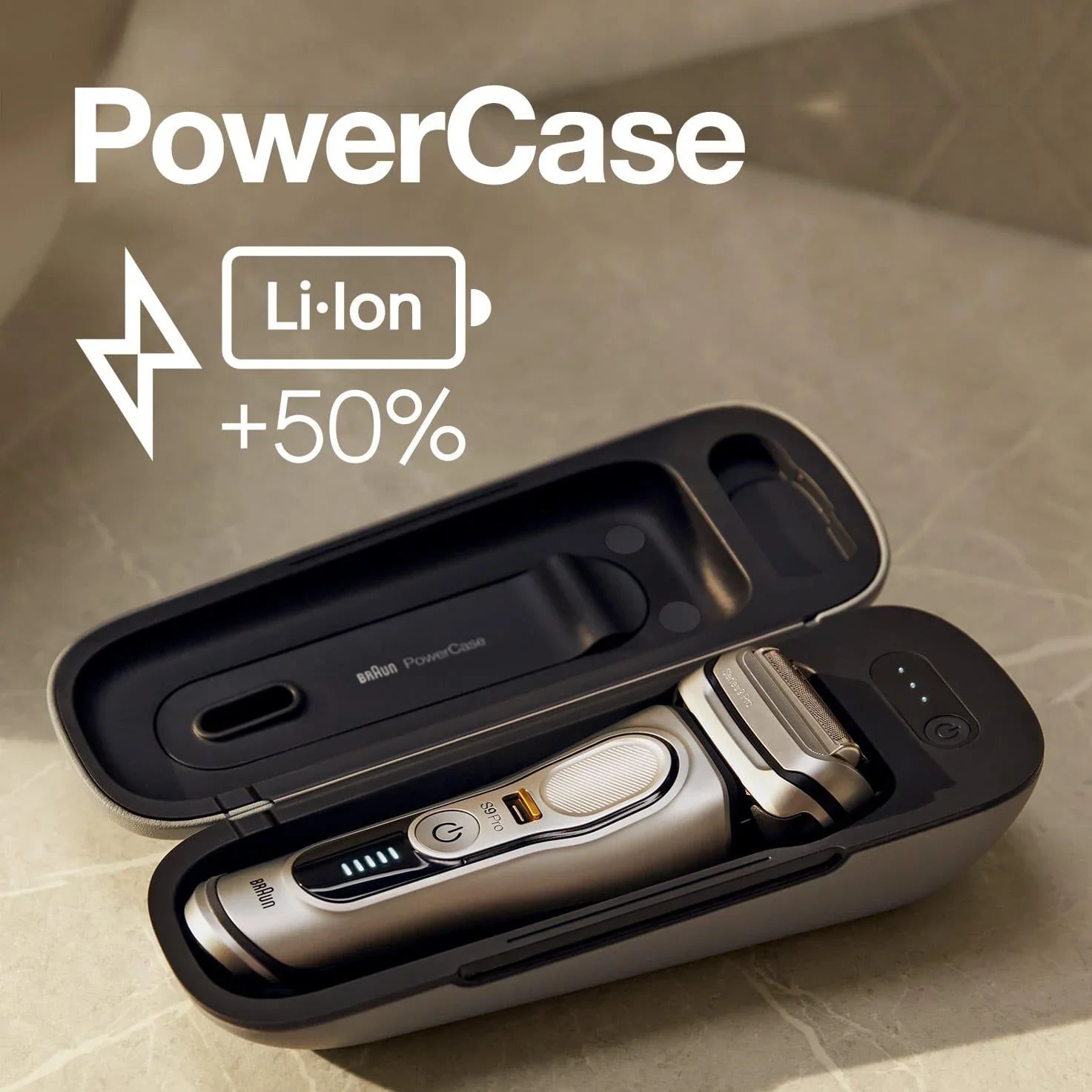 2025 Afeitadora Braun Series 9 Pro+ 9477cc – Afeitado en seco y húmedo con SmartCare Center 5 en 1 y PowerCase, plateado