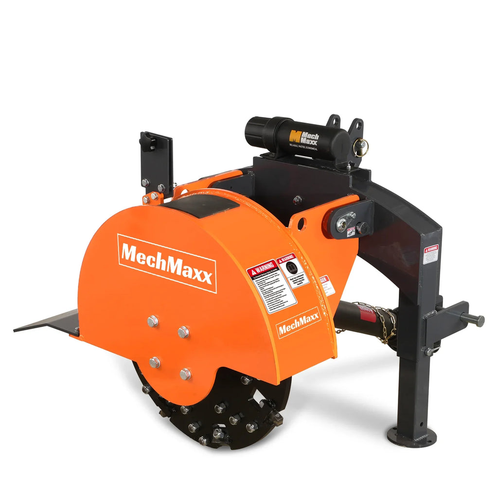 2025 Trituradora de Tocones MechMaxx SG24 – Enganche de 3 Puntos PTO con 34 Dientes de Carburo + Eje PTO Incluido