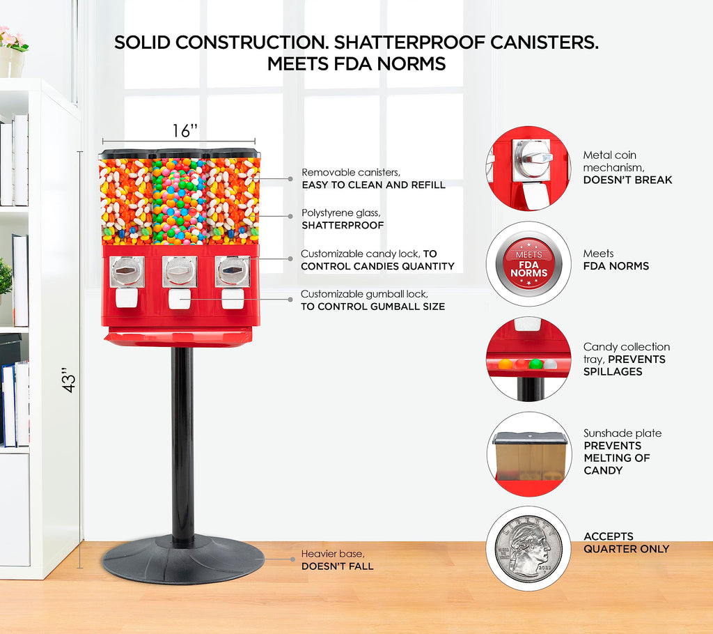 Dispensador Comercial de Máquinas con Contenedores Removibles