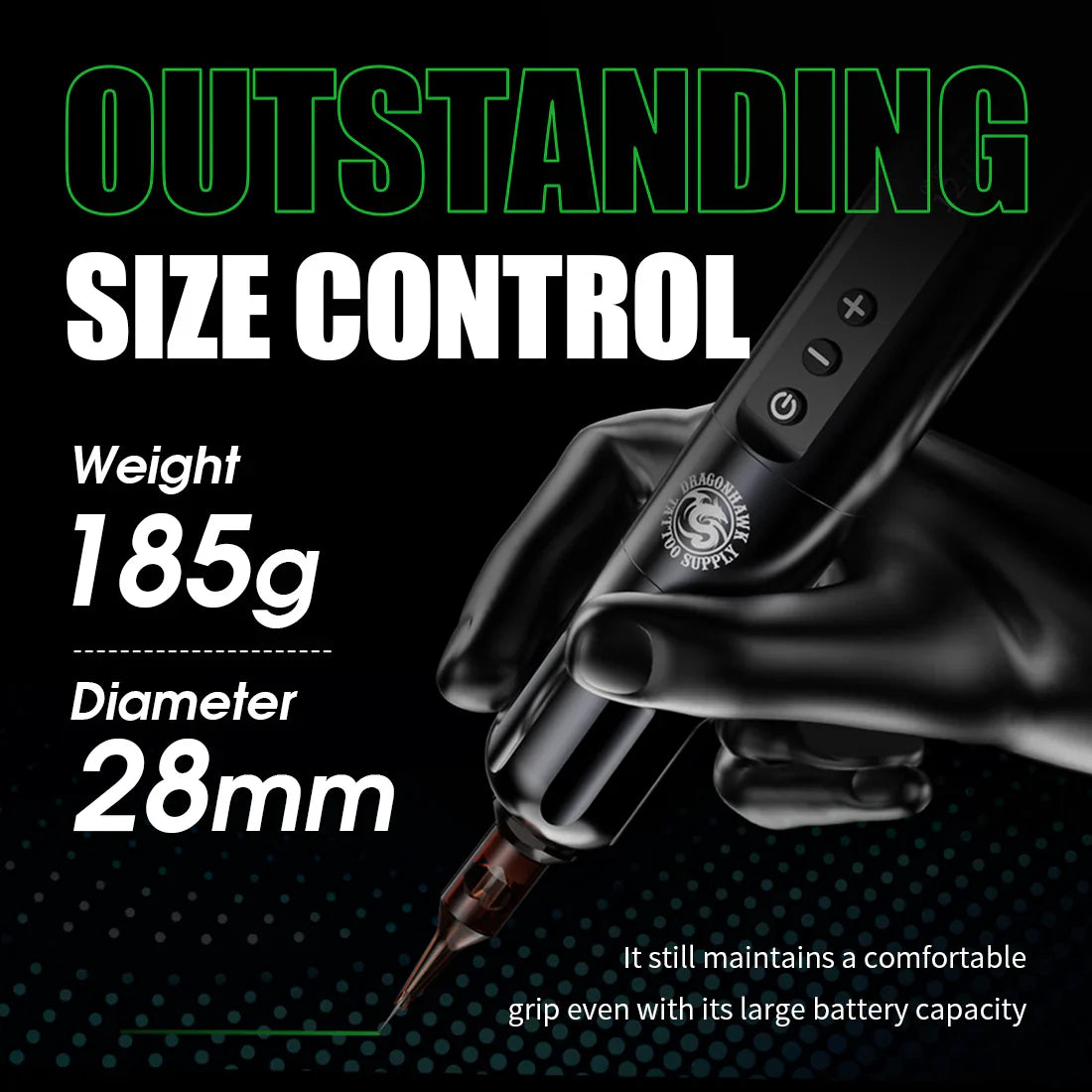 Máquina de Tatuaje Wireless Dragonhawk X9 con recorrido de 3.5 mm