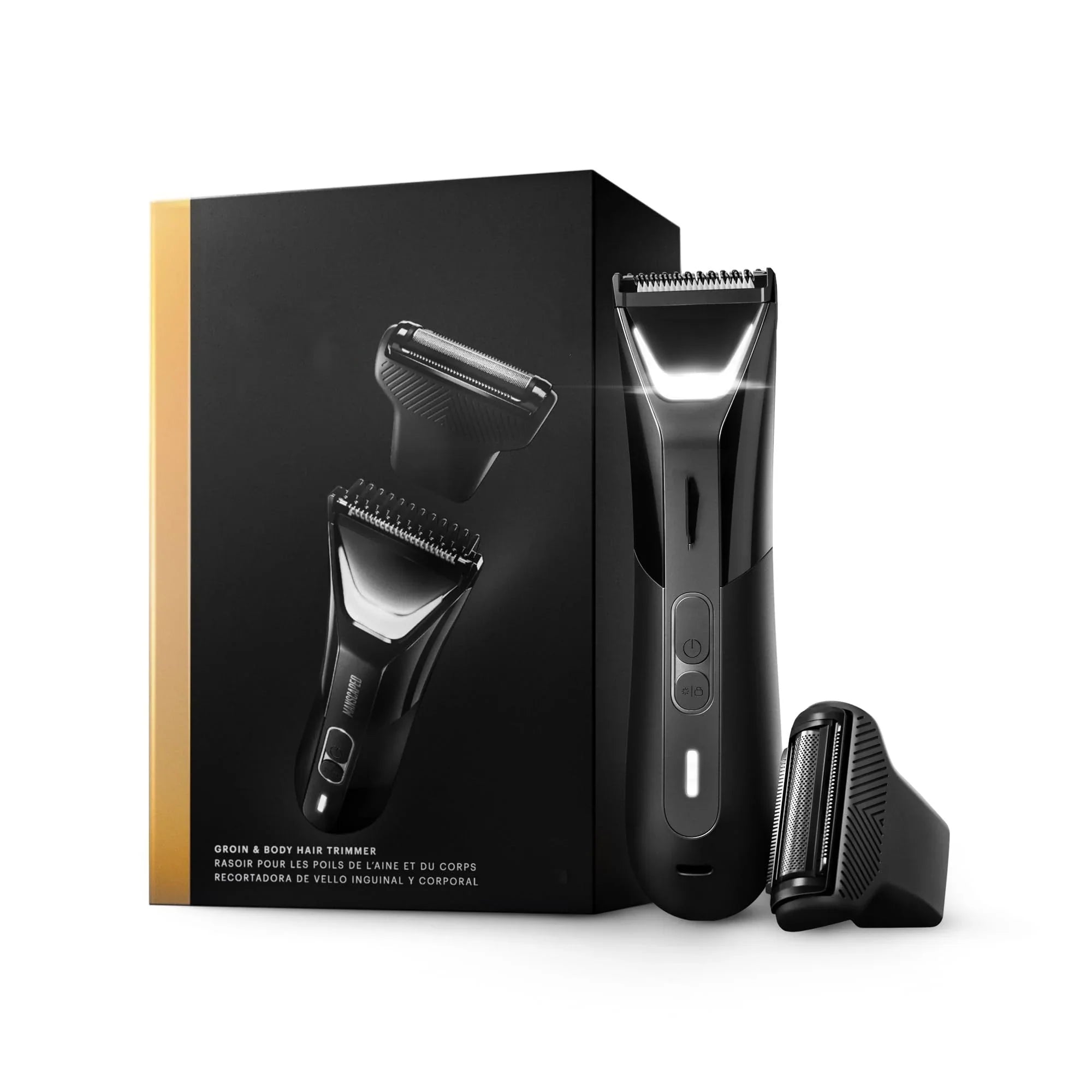 Recortadora Corporal con Cuchillas de Lámina – Resistente al Agua Wet/Dry, Recargable por USB-C con Estuche de Viaje