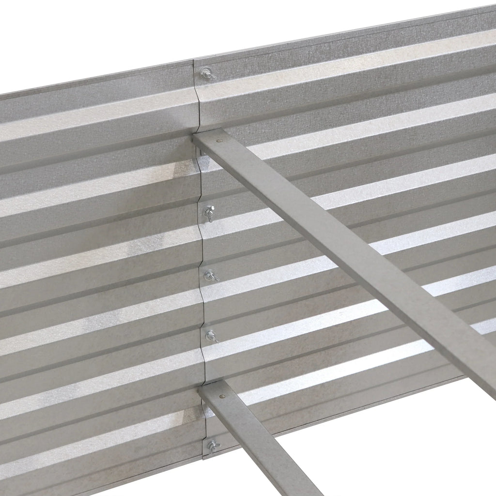 2025 Cama Elevada Rectangular para Jardín Sunnydaze de Acero Galvalume - 180 cm