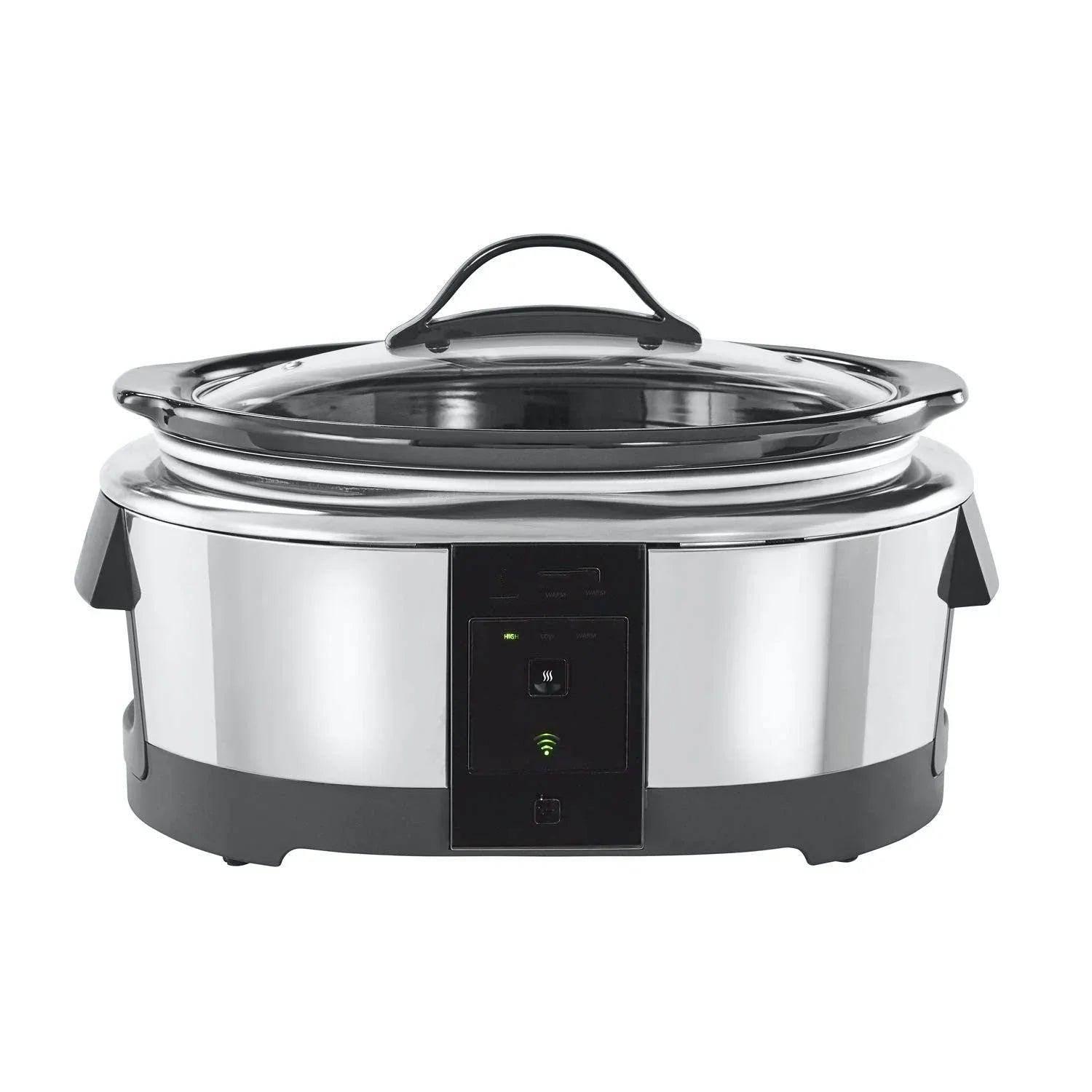 2025 Olla de Cocción Lenta Programable de 6 Cuartos y Calentador de Alimentos Compatible con Alexa, Acero Inoxidable (2139005)
