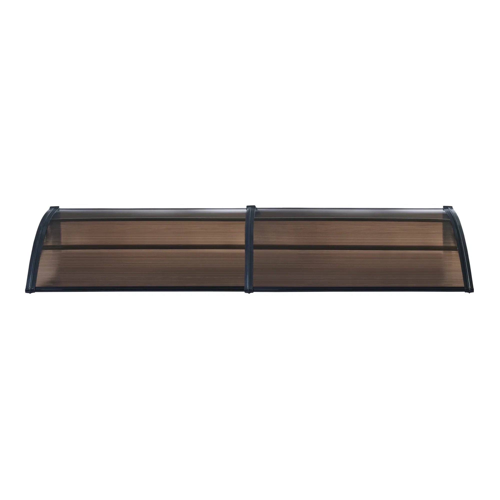 2025 Marquesina de diseño para puerta de entrada, marquesina de bienvenida resistente a la intemperie 200 x 100 cm, negro y marrón