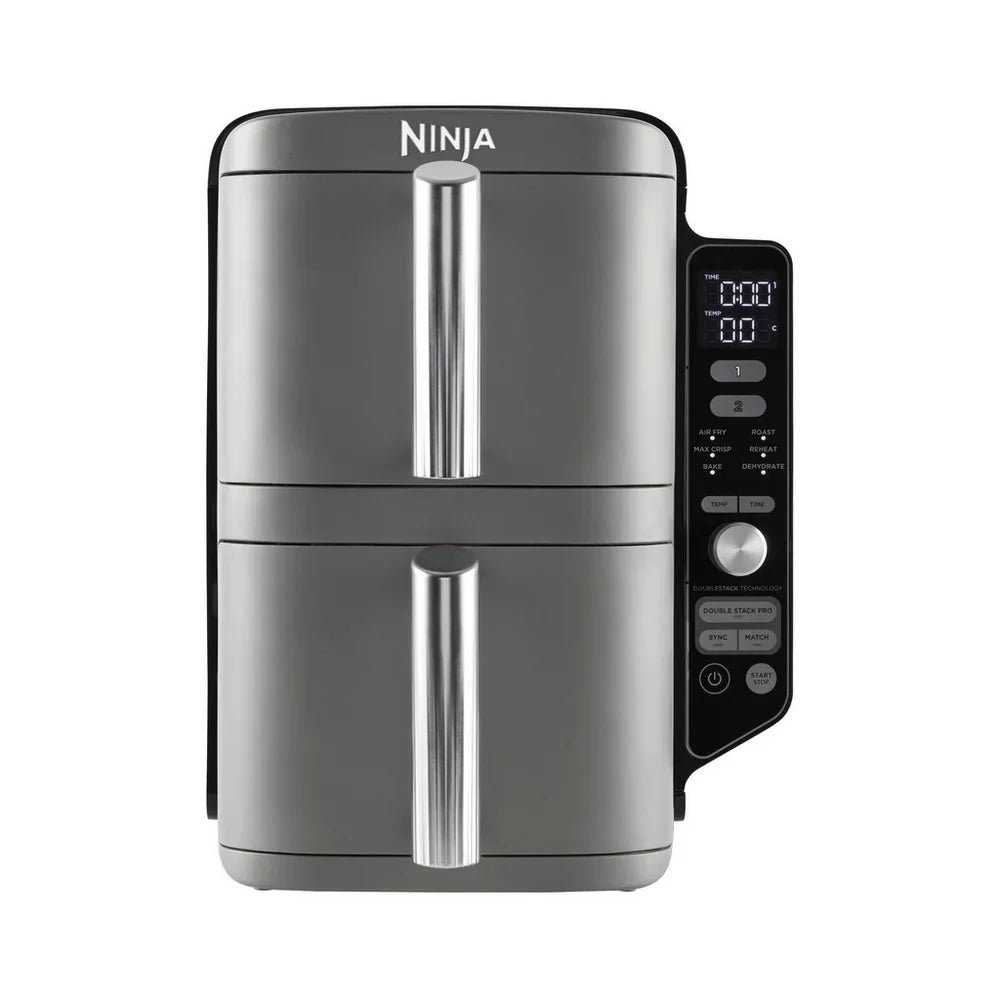 2025 Freidora de Aire Caliente Ninja Double Stack XL 2 Cajones 9,5L – Gris SL400UK