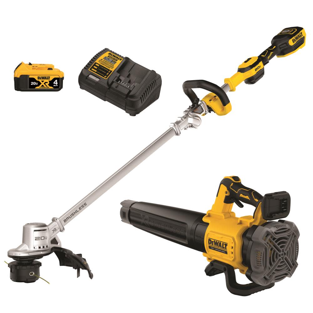 2025 Kit Combo 20V MAX XR Brushless Cortadora de Hilo Plegable Inalámbrica de 14 in. y Soplador de Mano*