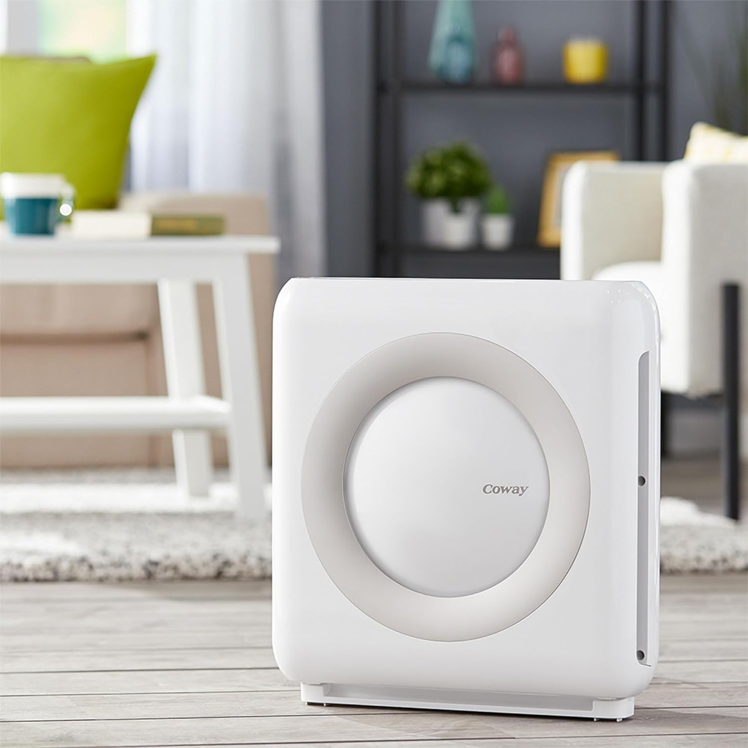 Purificador True HEPA con Monitoreo de Calidad de Aire, Modo Automático, Temporizador, Indicador de Filtro y Modo Eco, 16.8 x 18.3 x 9.7 pulgadas, Blanco