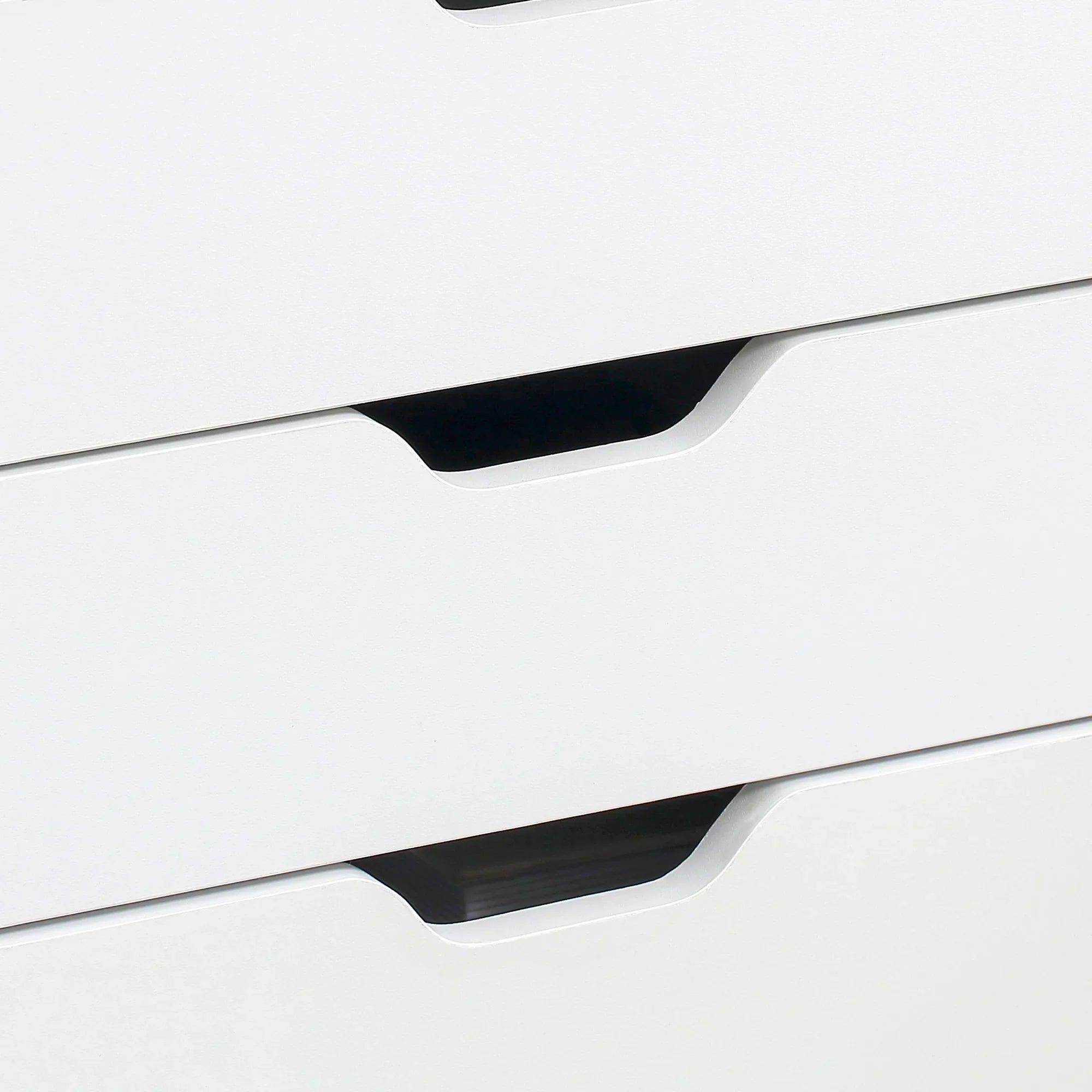 Cajonera Vertical de 7 Cajones, Mueble de Oficina Móvil con Ruedas, Blanco