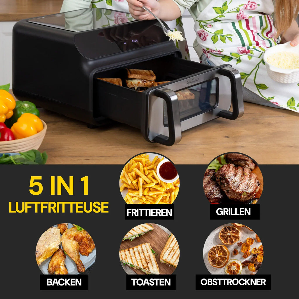 2025 Freidora de aire caliente Rosmarino Infinity MasterPro "5 en 1" – 10 L