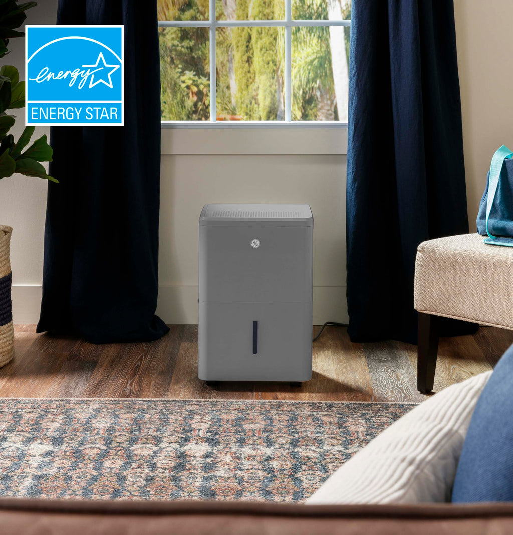 2025 GE Appliances ADYR50LC – Deshumidificador Portátil Certificado Energy Star® con Smart Dry para Espacios Húmedos