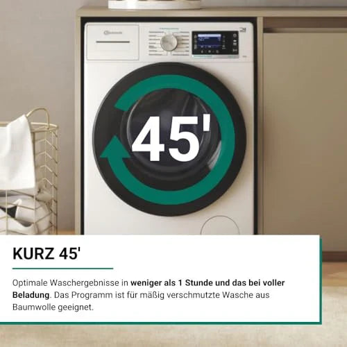 2025 Bauknecht B6R 88 SILENCE DE Lavadora / 8 kg / Carga frontal / Supreme Silence / Clase energética A-20 % / 1400 rpm / Motor ZEN / Muy silenciosa / Steam 3.0 – 3 tecnologías de vapor potentes