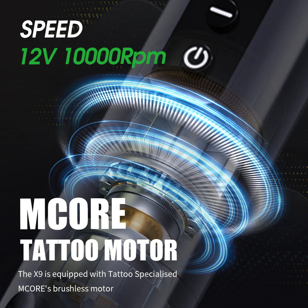 Máquina de Tatuaje Wireless Dragonhawk X9 con recorrido de 3.5 mm