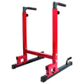 2025 BalanceFrom Estación Multifuncional de Dips para Gimnasio en Casa, Capacidad 500 lb, Rojo