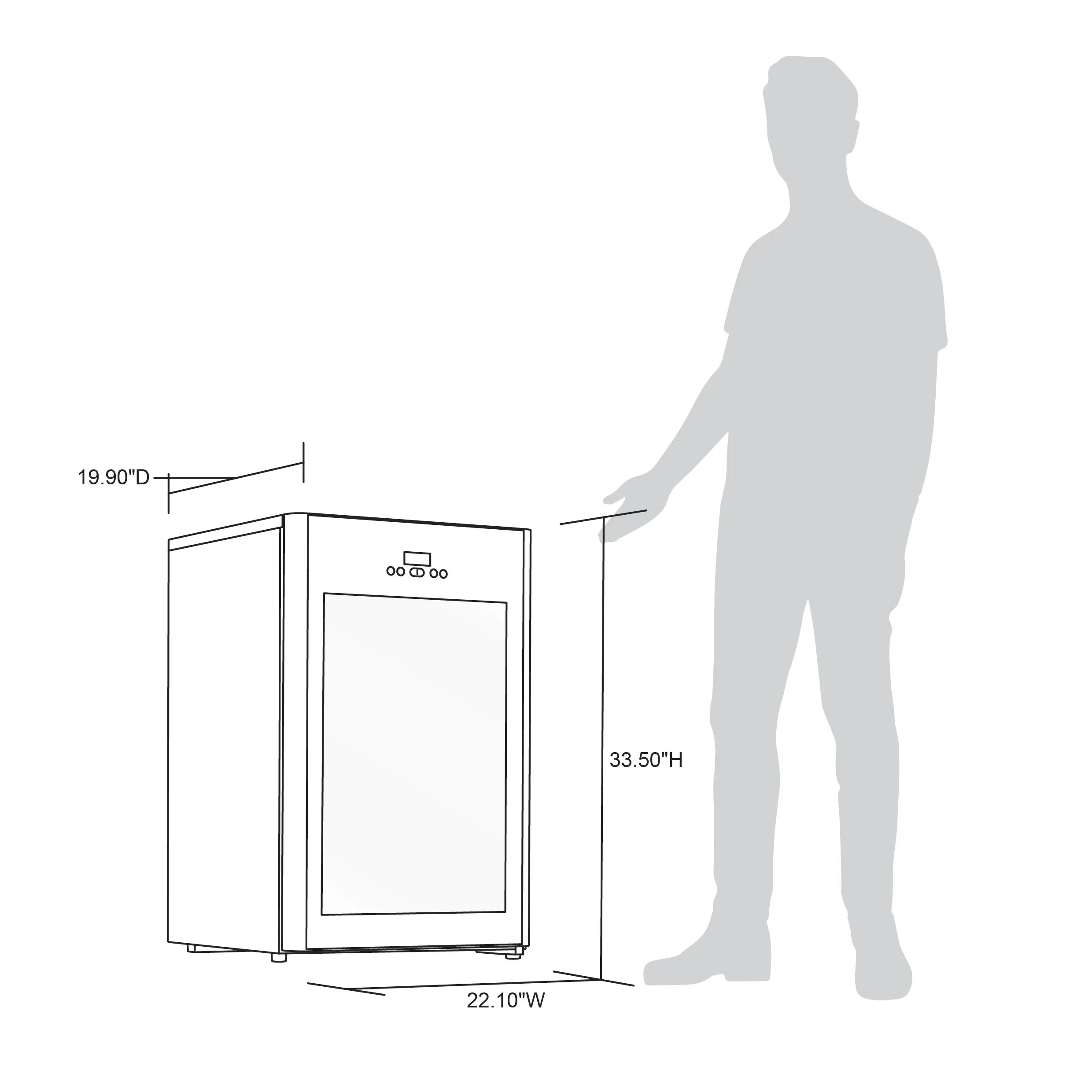 2025 Newair® Refrigerador de Bebidas Negro Independiente para 125 Latas con Función de Congelación Rápida – 22,1”