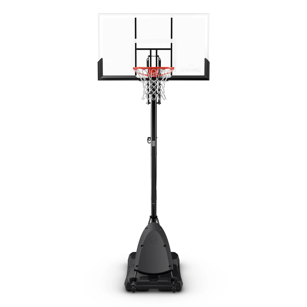 2025 Canasta de Baloncesto Portátil Spalding de 54 pulgadas – Panel de Policarbonato Irrompible, Sistema Ajustable ExactaHeight y Aro Pro Slam – Para Juego Exterior