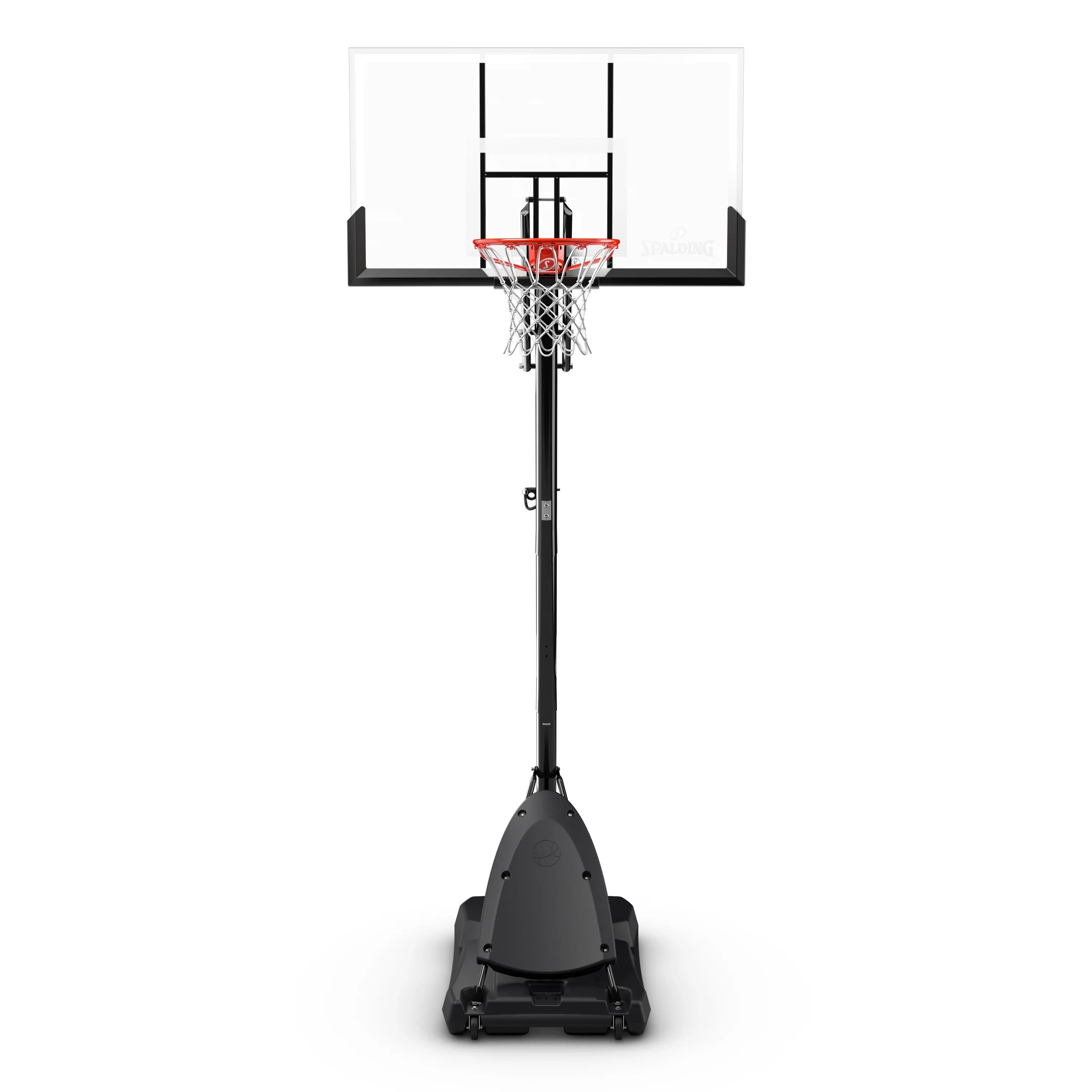 2025 Canasta de Baloncesto Portátil Spalding de 54 pulgadas – Panel de Policarbonato Irrompible, Sistema Ajustable ExactaHeight y Aro Pro Slam – Para Juego Exterior