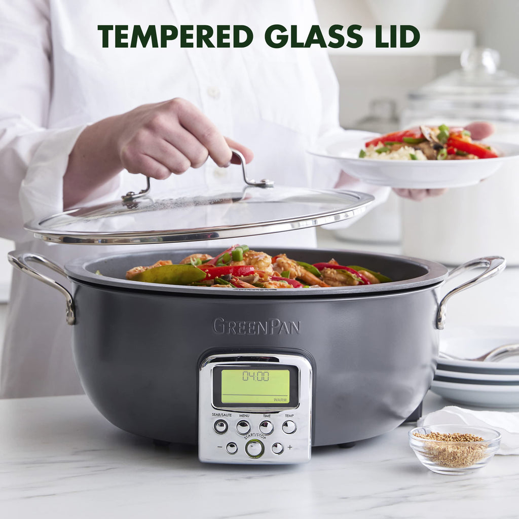 2025 GreenPan Essential Stir Fry Eléctrico, Apta para Lavavajillas
