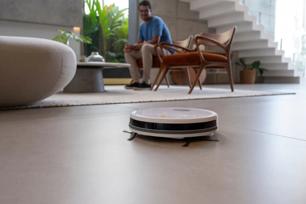 2025 Aspiradora Robot RCV 1 – Limpieza inteligente y eficiente para pisos duros
