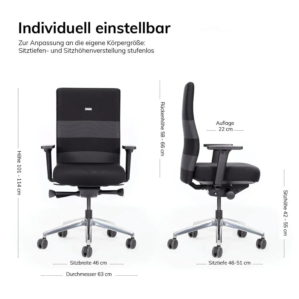 2025 Silla de Oficina Ergonómica Lento Agilis AG10 “EL SALVADOR DE LA ESPALDA” – Equipamiento Completo – Reposabrazos 4D