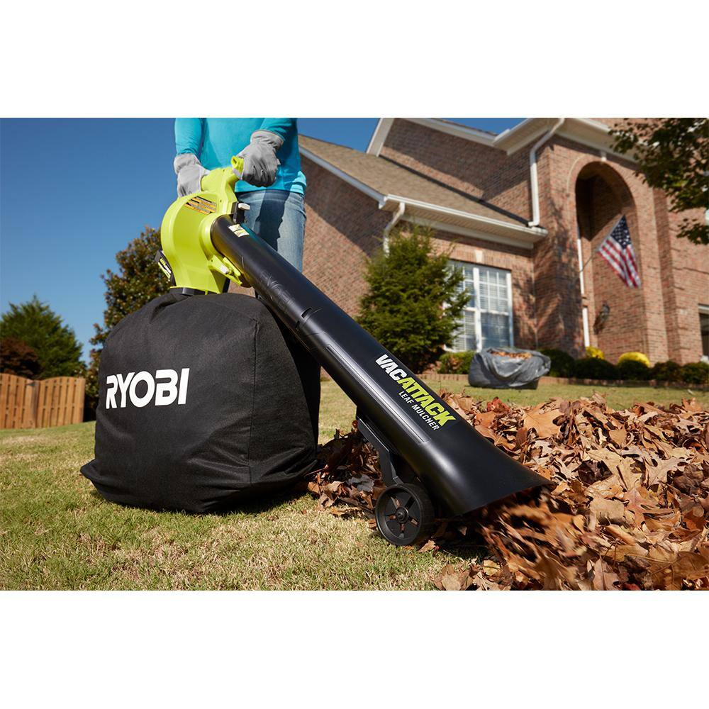 2025 RYOBI Aspirateur-Souffleur sans fil 40V Vac Attack aveRYOBI Aspiradora-Sopladora Inalámbrica 40V Vac Attack con Función Trituradora, (2) Baterías 5.0 Ah y Cargador - Modelo c Fonction Broyeur, (2) Batteries 5.0 Ah et Chargeur - Modèle RY40451-2B