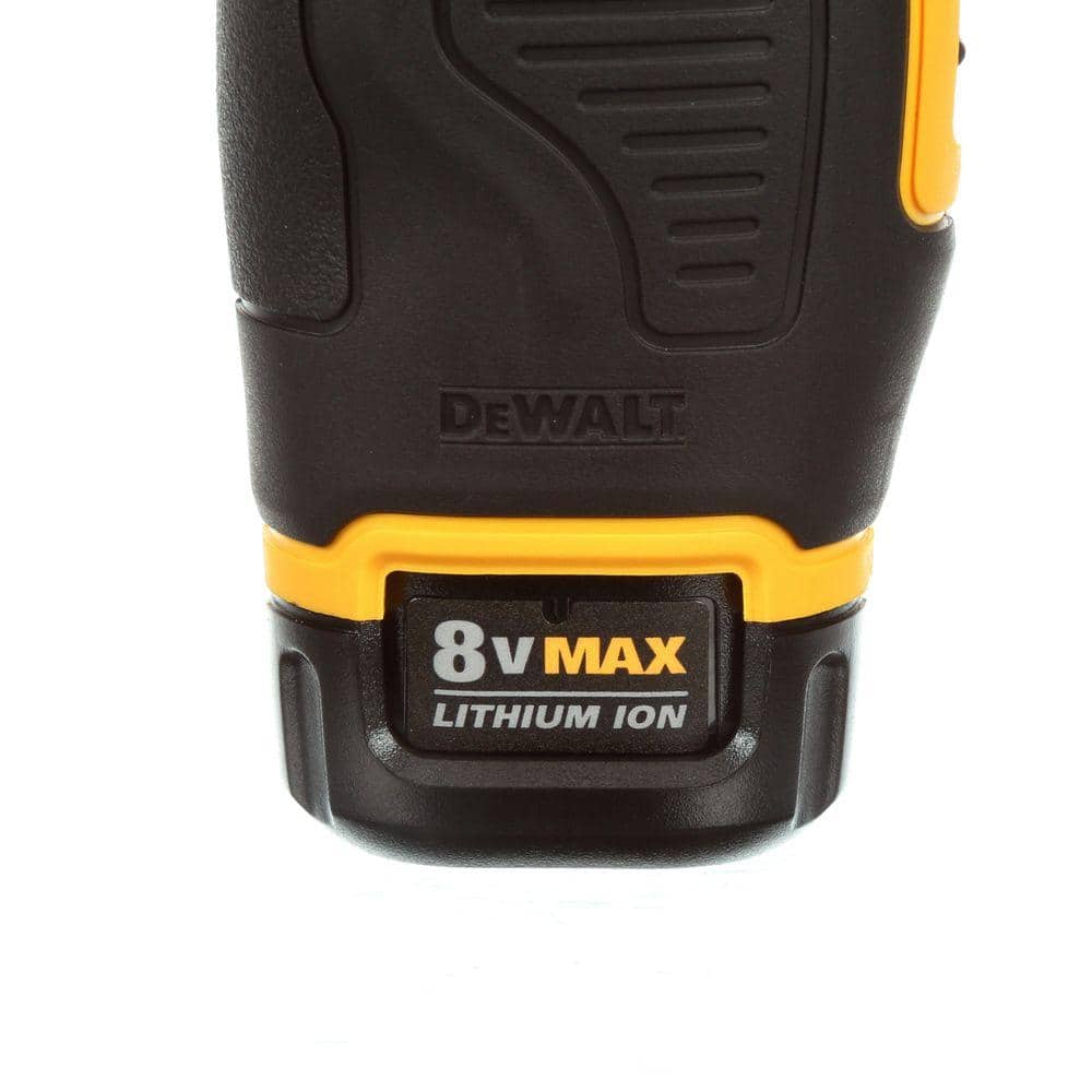 2025 Destornillador Giroscópico Inalámbrico 8V MAX con Mango Ajustable, (2) Baterías de 1.0Ah, Cargador y Bolsa DCF680N2