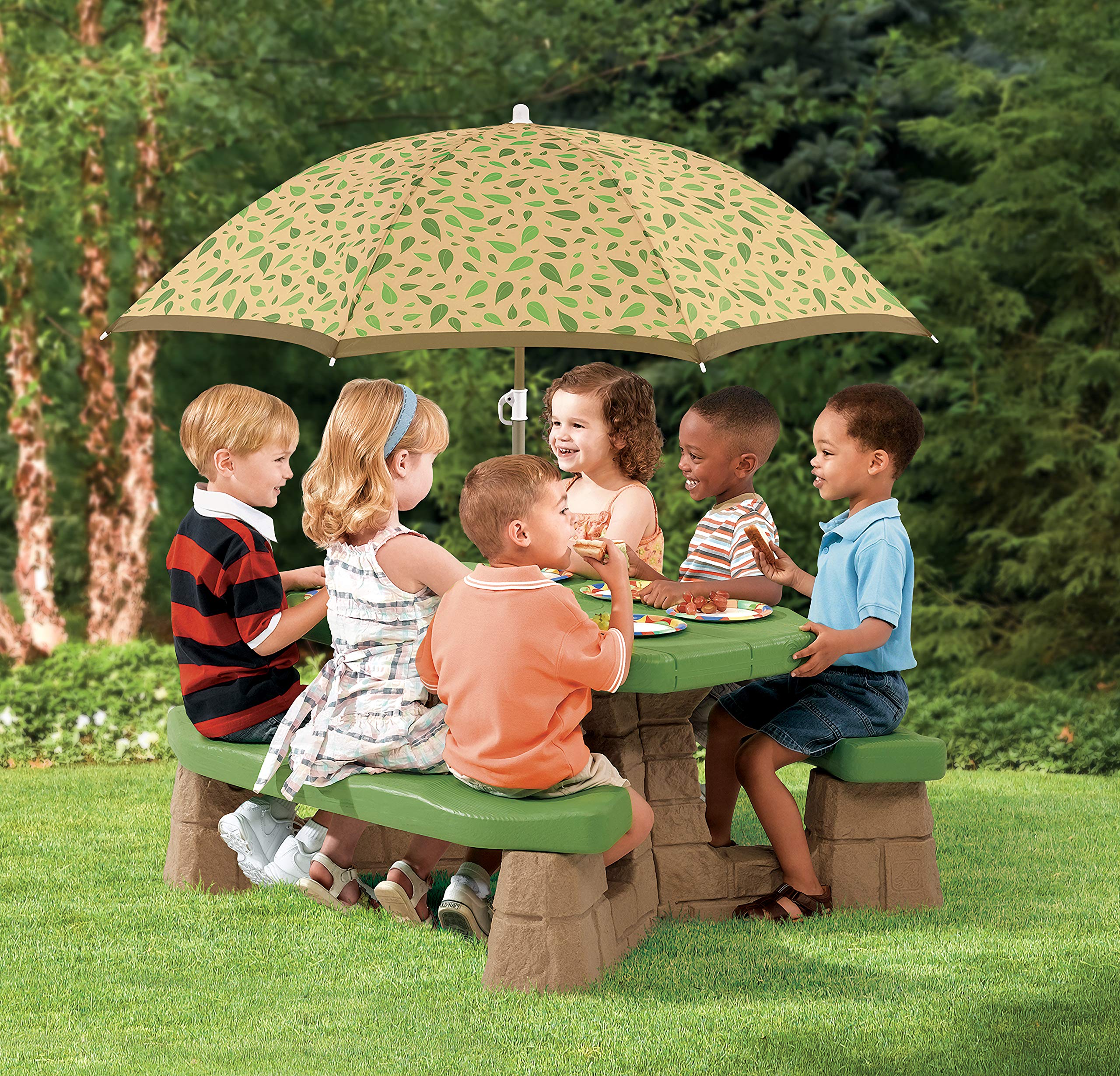 2025 Mesa de Picnic Step2 Naturalmente Divertida con Sombrilla
