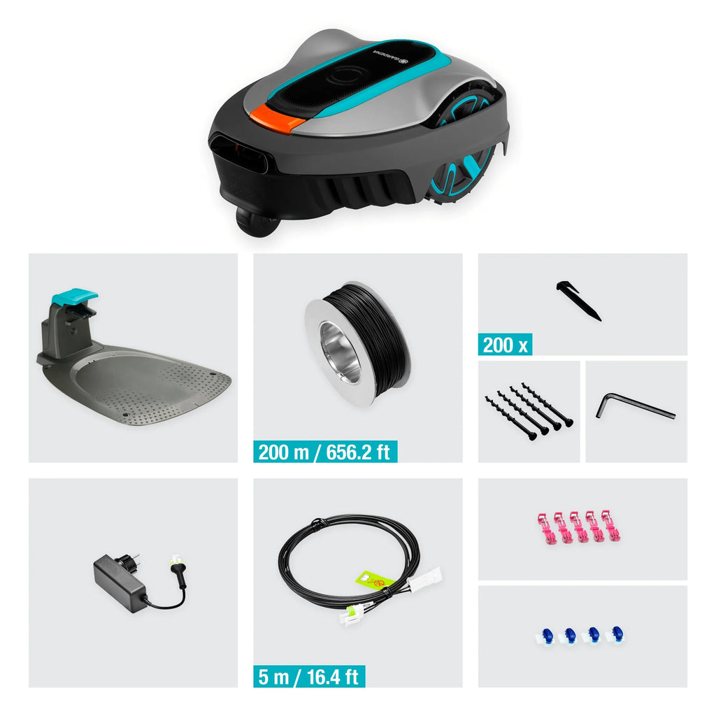 2025 Robot cortacésped Gardena SILENO minimo 350 m²: cortacésped inteligente con conectividad óptima, programable vía la aplicación Gardena Bluetooth (15208-47)