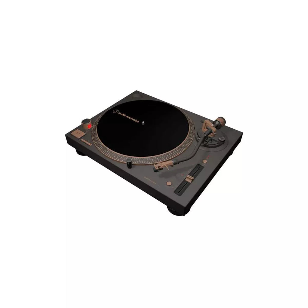 2025 Audio Technica AT-LP120XUSB-BZ Tocadiscos de tracción directa USB, color bronce – 3 velocidades, preamplificador integrado, conversión de vinilo a digital