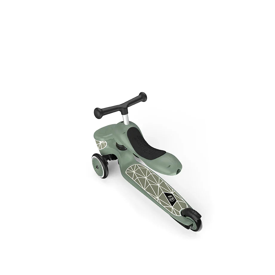 2025 Patinete Scoot & Ride Highwaykick 1 Lifestyle 2-en-1 con Asiento, para Niños de 1 a 5 Años, Diseño con Compartimento de Almacenamiento