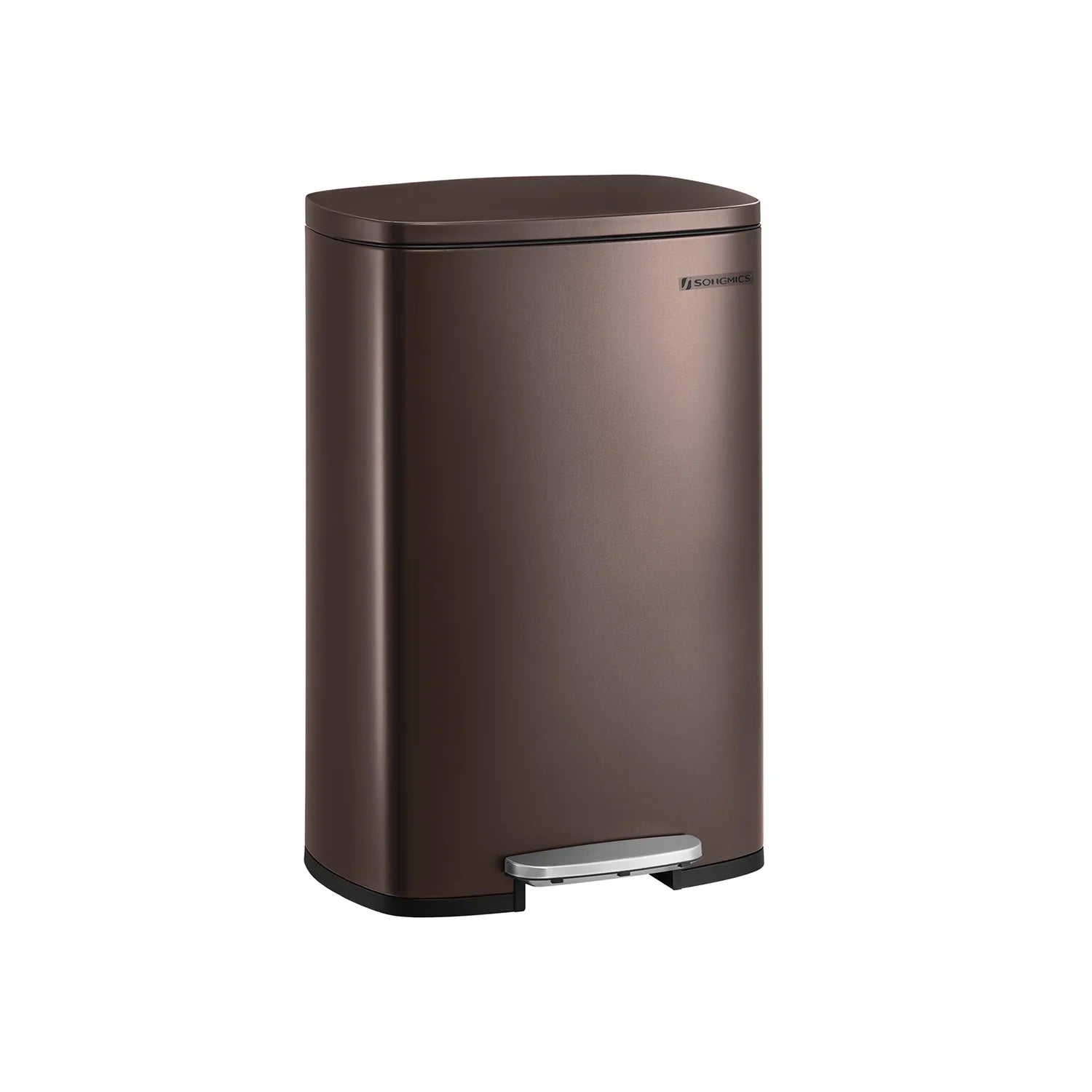 Cubo de Basura Basurero para Cocina Cierre Suave Pedal Acero Cubeta Interior