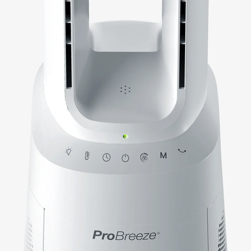 Ventilador torre sin aspas premium OmniAir 41" con purificador de aire - Blanco