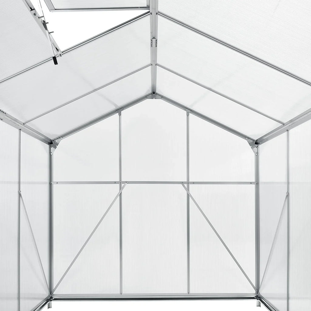 2025 Invernadero de jardín de aluminio con base – Ideal para frutas, verduras y resguardo invernal