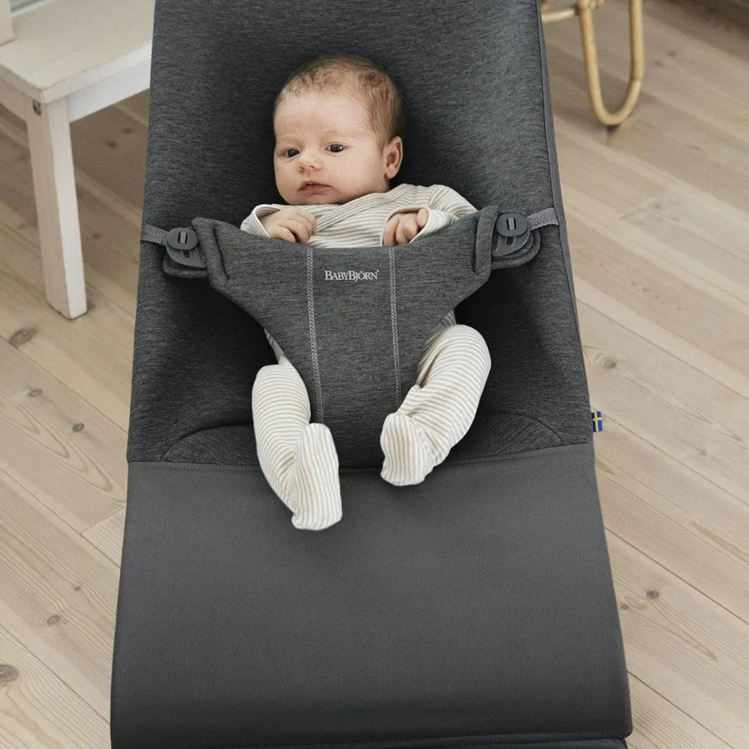 BabyBjorn Bouncer Bliss - Jersey 3D - Gris Carbón