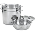 2025 Set Cuisinart para cocinar al vapor y pasta de 12 litros en acero inoxidable